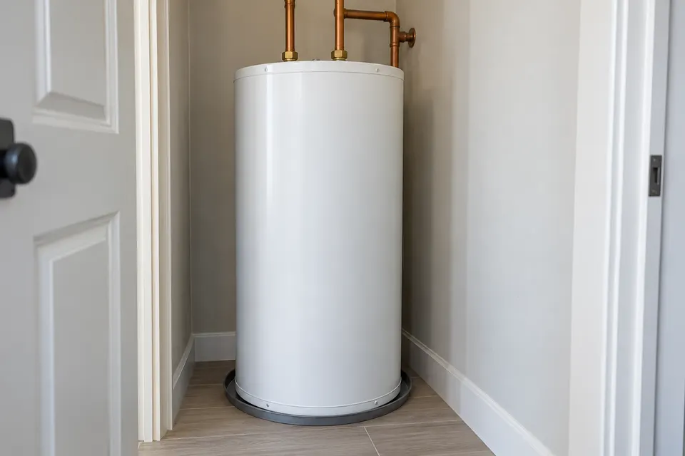 Generated illustration of a household water heater in Clearwater.